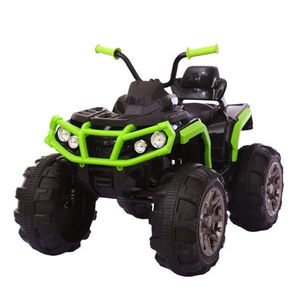 ATV electric pentru copii, Kinderauto Offroad 90W 12V cu scaun tapitat, culoare Verde imagine