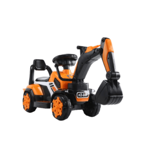 Mini excavator pentru copii 1-3 ani, Kinderauto BJXZ216 cu incarcator manual, standard, culoare portocalie imagine