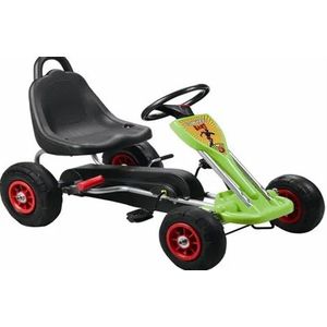 GO Kart cu pedale, 3-6 ani, Kinderauto A-05-1, roti Gonflabile, culoare Verde imagine