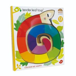 Sarpele colorat din lemn, Tender Leaf Toys, 13 piese imagine