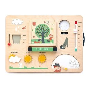 Set de joaca din lemn, Statia meteo educativa Tender Leaf Toys, 13 piese imagine