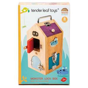 Monstruletii din cutia incuiata din lemn premium, Tender Leaf Toys imagine