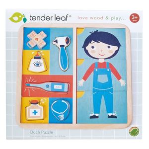 Puzzle educativ din lemn premium, Tender Leaf Toys, Corpul uman, 12 piese imagine