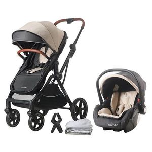 Carucior transformabil 3 in 1, Coccolle Amani, Sand Beige imagine