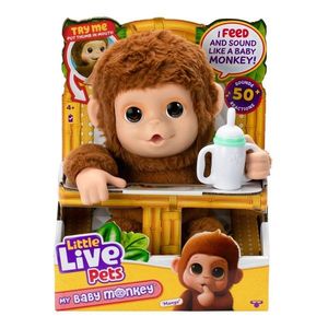 Jucarie de plus interactiva, Little Live Pets, My Baby Monkey, Mango imagine