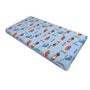 Cearsaf cu elastic pe colt 120x60 cm Cars imagine