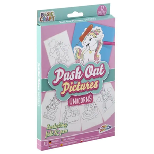 Set creativ - Push Out Pictures - Unicorns | Grafix imagine