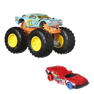 Set 2 masini - Hot Wheels Monster Truck si Night Shifter | Mattel imagine