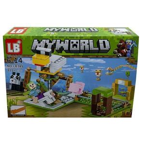 Set de constructie LB+, My World of Minecraft cu efecte luminoase si parti mobile, 221 piese imagine