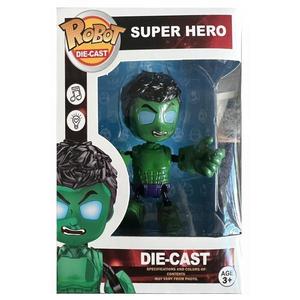 Figurina metalica de colectie cu lumini si sunete, Die Cast Robot, 11 cm, Avengers Hulk imagine