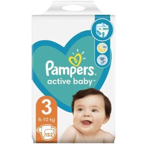 SHORT LIFE - Scutece pentru Bebelusi - Pampers Active Baby, marimea 3 (6-10 kg), 152 buc imagine