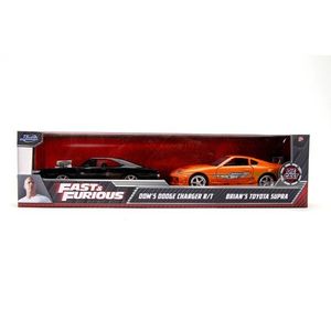 Set 2 vehicule metalice, Jada, Fast And Furious, Dodge Charger si Toyota Supra, 1: 32 imagine