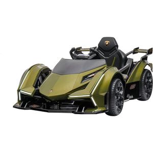 Masinuta electrica pentru copii, Lamborghini Lambo12 Vision, 4x4, 140W, 12V 14Ah, Premium, Army-Green imagine