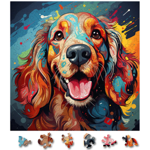 Puzzle din lemn - English Cocker Spaniel 2 | Woodmix Puzzles imagine