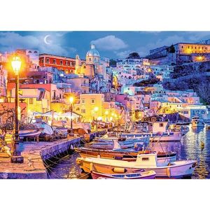 Puzzle 1000 piese - Insula Procida pe timpul noptii | Trefl imagine