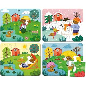 Set 4 puzzle-uri - Anotimpuri | Vilac imagine