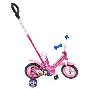 Bicicleta Minnie 10 cu bara de impins imagine