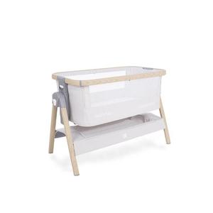 Patut Co-Sleeper KikkaBoo Nanna Beige Melange Wood 2020 imagine