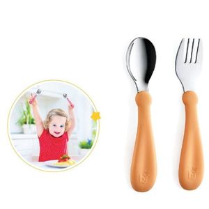 Set tacamuri din inox pentru copii BabyJem Orange imagine