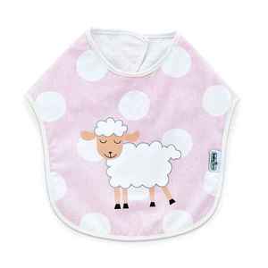 Baveta pentru copii din bumbac Dots Pink Lamb imagine