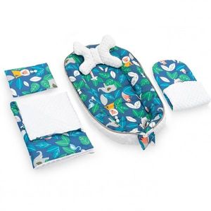 Set 5 in 1 Babynest Minky Tutumi AlbAlbastru Jungle imagine