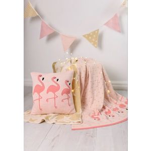 Perna decor bumbac Flamingo Roz imagine