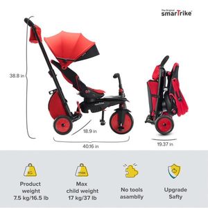 Tricicleta pliabila Smart Trike 7 in 1 STR7 rosu imagine