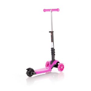 Trotineta pentru copii Smart Pink, 3 roti LED, scaun reglabil si detasabil, ghidon reglabil, greutate suportata 20 kg, varsta 3 ani+ imagine