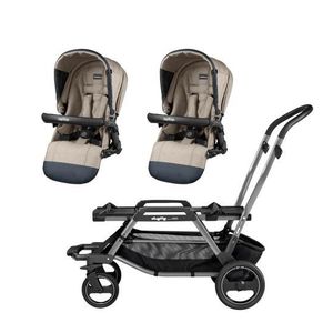 Carucior Duette Piroet Elite Peg Perego Luxe Ecru imagine