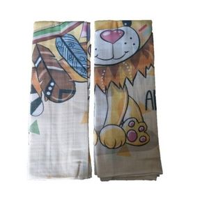 Set 2 museline din bumbac 70x55 cm Lion Sevi imagine