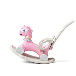 Balansoar 3 in 1 cu maner parental Nichiduta Unicorn Pink imagine