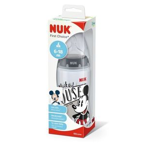 Biberon Nuk First Choice 300 ml tetina silicon Mickey gri 6-18 luni imagine