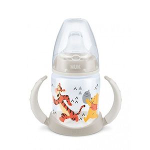 Biberon Nuk First Choice 150ml cu toarte si adaptor din silicon Disney gri 6 luni+ imagine