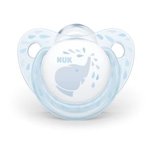 Suzeta Nuk Baby blue silicon M1 elefant 0-6 luni imagine