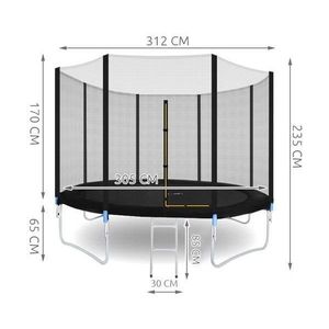 Set trambulina 312 cm cu plasa si scarita Malatec MY2764 imagine