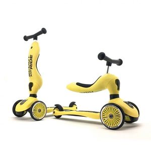 Trotineta copii transformabila 2 in 1 Scoot Ride HighwayKick 1 Lemon imagine