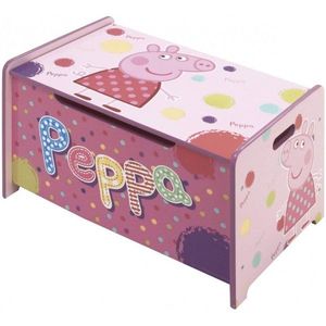 Ladita din lemn pentru depozitare jucarii Peppa Pig imagine