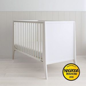 Patut din lemn pentru bebe inaltime saltea reglabila Slim Alb 120x60 cm imagine