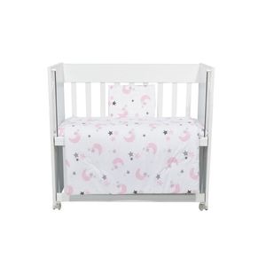 Set lenjerie 4 piese Mini Cot Pink Moon White imagine