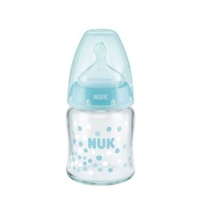 Biberon Nuk First Choice Plus Sticla 120ml tetina silicon M 0-6 luni bleu imagine