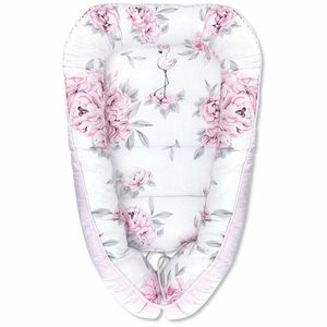 Set 4 in 1 Cosulet bebelus Baby Cocoon 90x50 cm Peonie Pink imagine