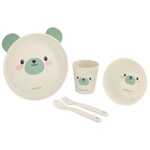 Set de masa cu 5 piese KikkaBoo Bamboo Bear Mint imagine