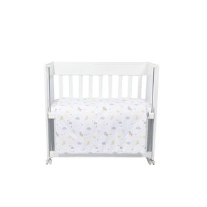 Set lenjerie 4 piese Mini Cot Grey Clouds imagine