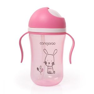 Canuta cu pai si manere 300 ml Cangaroo Pink imagine