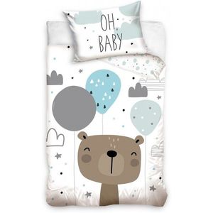 Set lenjerie pat copii Bear Oh Baby 100x135 + 40x60 SunCity CBX203006BABY imagine