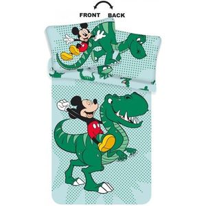 Set lenjerie pat copii Mickey Dino 100x135 + 40x60 SunCity JFK024775 imagine