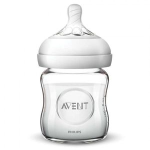 Biberon sticla Philips-Avent Natural SCF05117 cu tetina debit lent 120 ml imagine