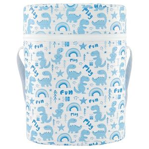 Gentuta termoizolanta 17, 4x23, 5cm pentru biberoane KikkaBoo Duo Bottle Blue imagine