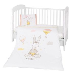 Set lenjerie patut cu 5 piese KikkaBoo Rabbits in Love imagine