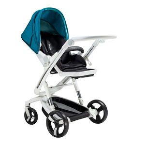 Carucior Bebumi Space Eco 2 in 1 Green cadru alb imagine